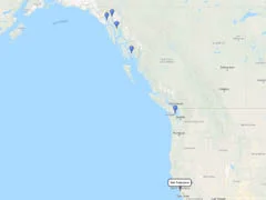 Carnival Cruise Line Alaska 10-day route